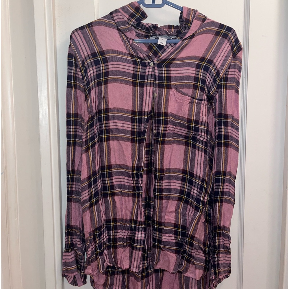 Pink and Blue Old Navy Flannel